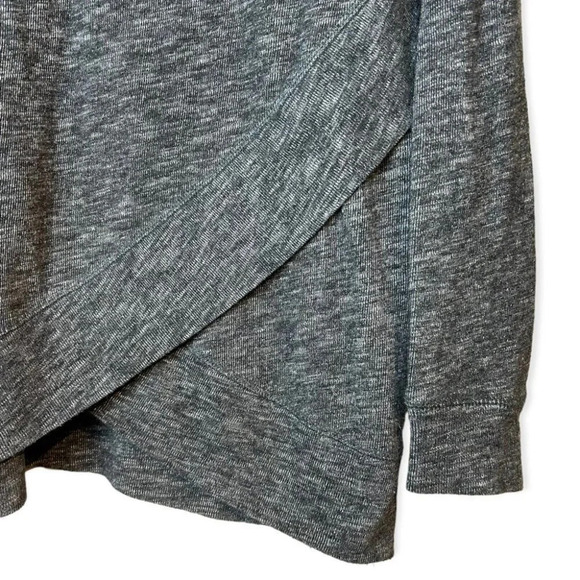 Tentree Dark Grey Long Sleeve Wrap Sweater Top - Picture 4 of 8
